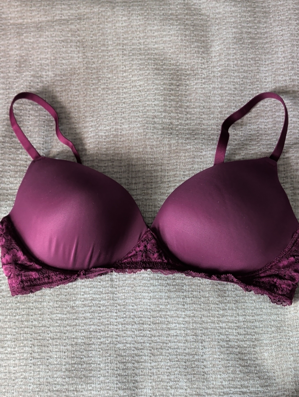 Victoria's Secret Plum Lace-Trim Push-Up Bra